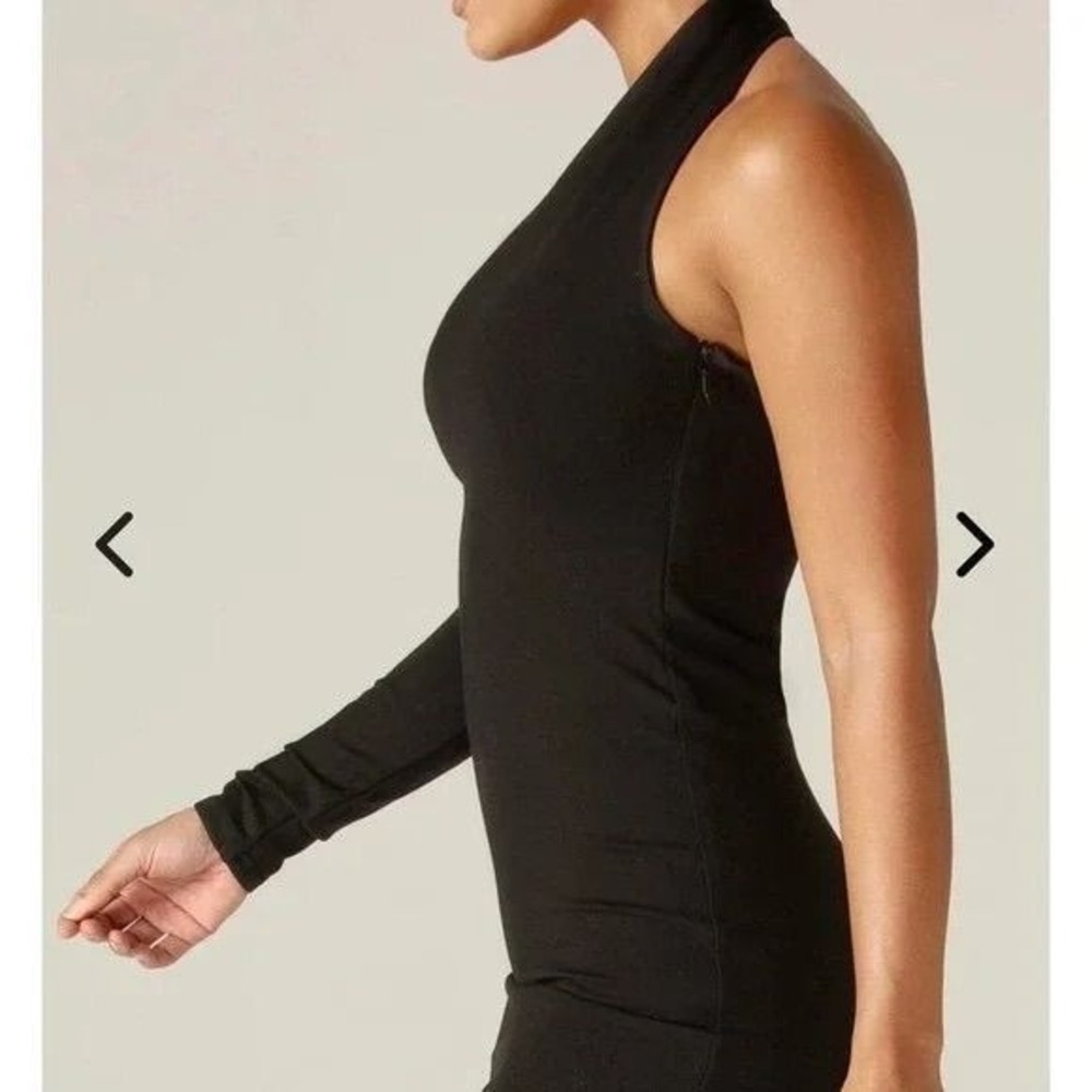 Alieva midi prom dress DASHA dramatic xl Black bodycon dress vegas cocktail LG